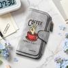 Coffee Pattern Long Wallet Portable Stylish Card Case Casual Daily Coin Purse