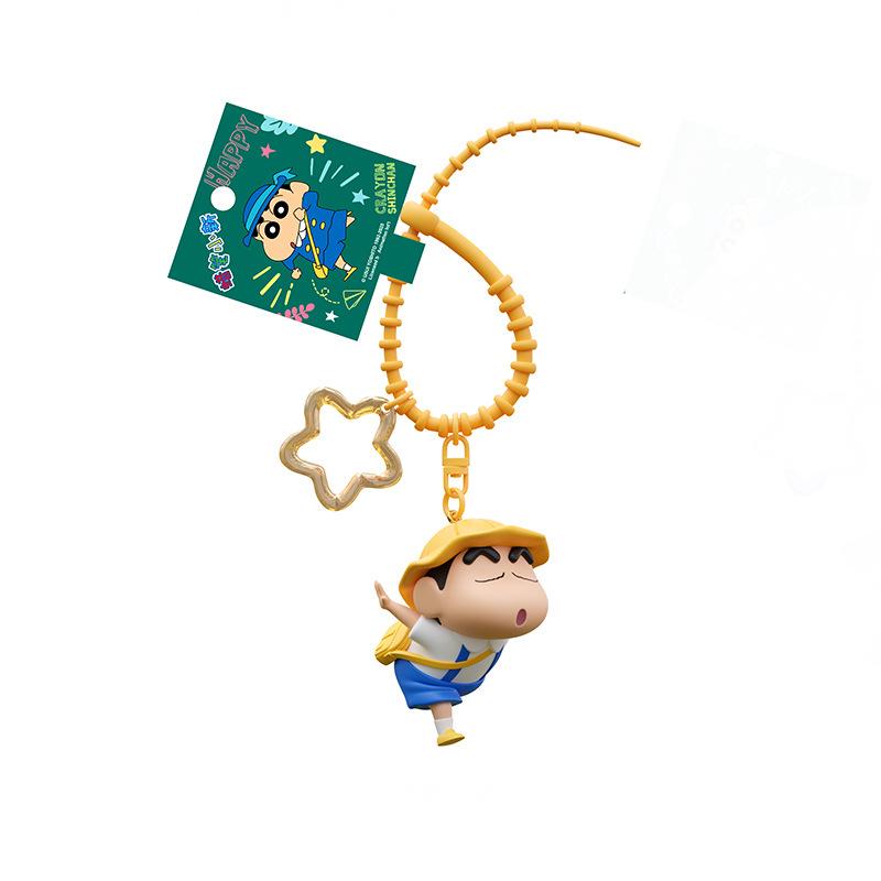 Crayon Shin-chan Cute Cartoon Pendant Keychain Plush Toy Backpack Charm