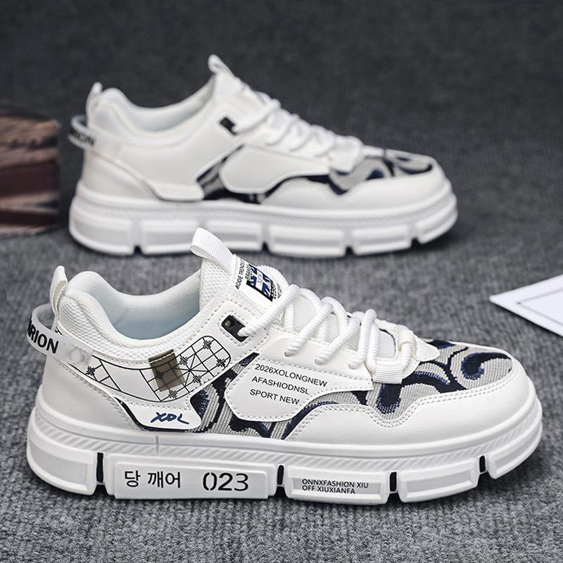 Men's shoes 2025 new summer leisure sports niche original trend board shoes thick sole heightening wear-resistant small white tide shoes