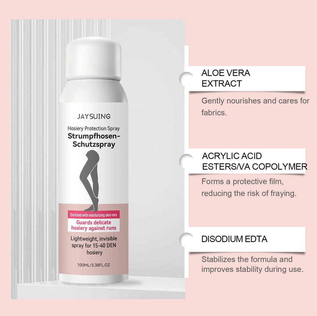 JAYSUING Anti-Snag Spray for Pantyhose, Gentle Formula Prevents Runs & Snags, Non-Sticky & Anti-Static, Keeps Stockings Clean, 30ml Portable