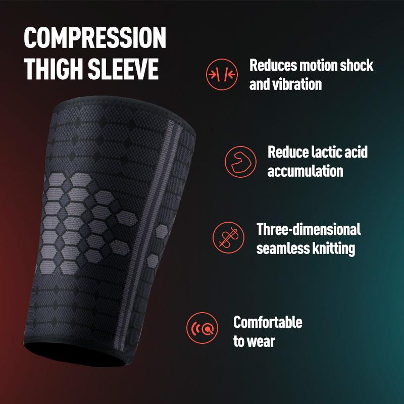 1Pc 2Pc Thigh Compression Sleeve Four Circle Support Hamstrings Groin Muscle Exercise Recovery Workout