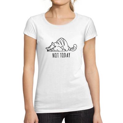 Femme Graphique Not Today Imprime Noir Des Lettres Tee