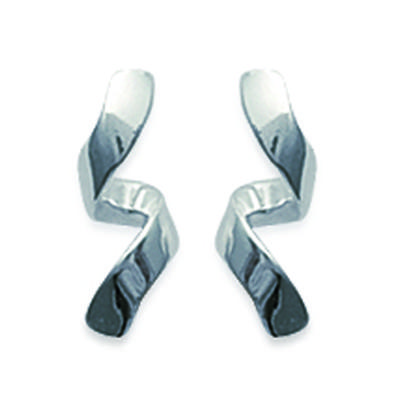 [J5436] - Silver 'Choreography' Silver Earrings - 12x5 Mm