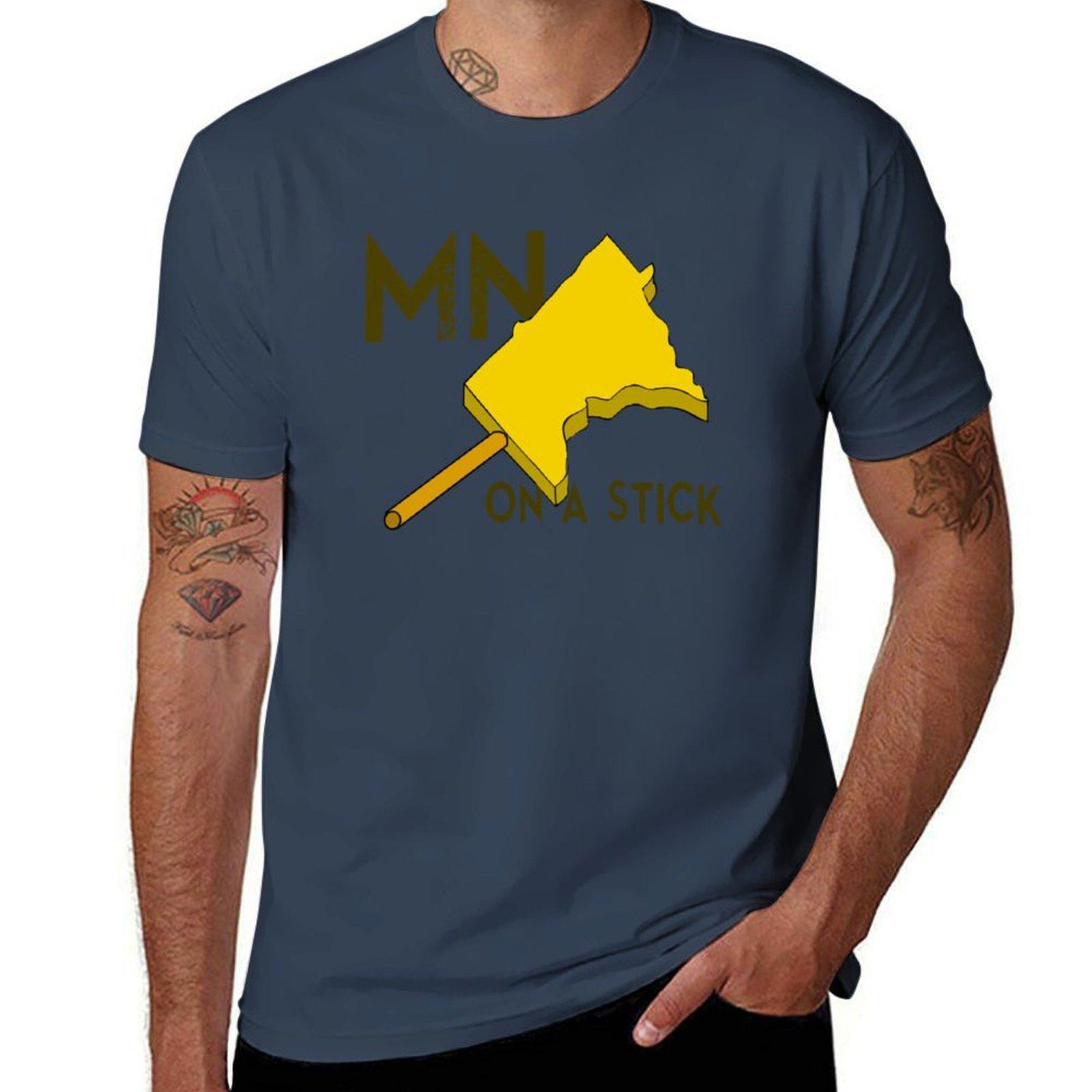 MN on a Stick T-Shirt man t shirt summer t shirts for man graphic tees T-Shirt S
