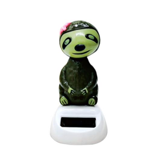 Car Decoration Solar Energy Ornament Adorable Appearance Animal Shaped Car Interior Ornament Hanging Pendant