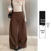 Women's Khaki High-Waisted Casual Wide-Leg Pants - Loose, Slimming, and Lightweight for Summer 2026