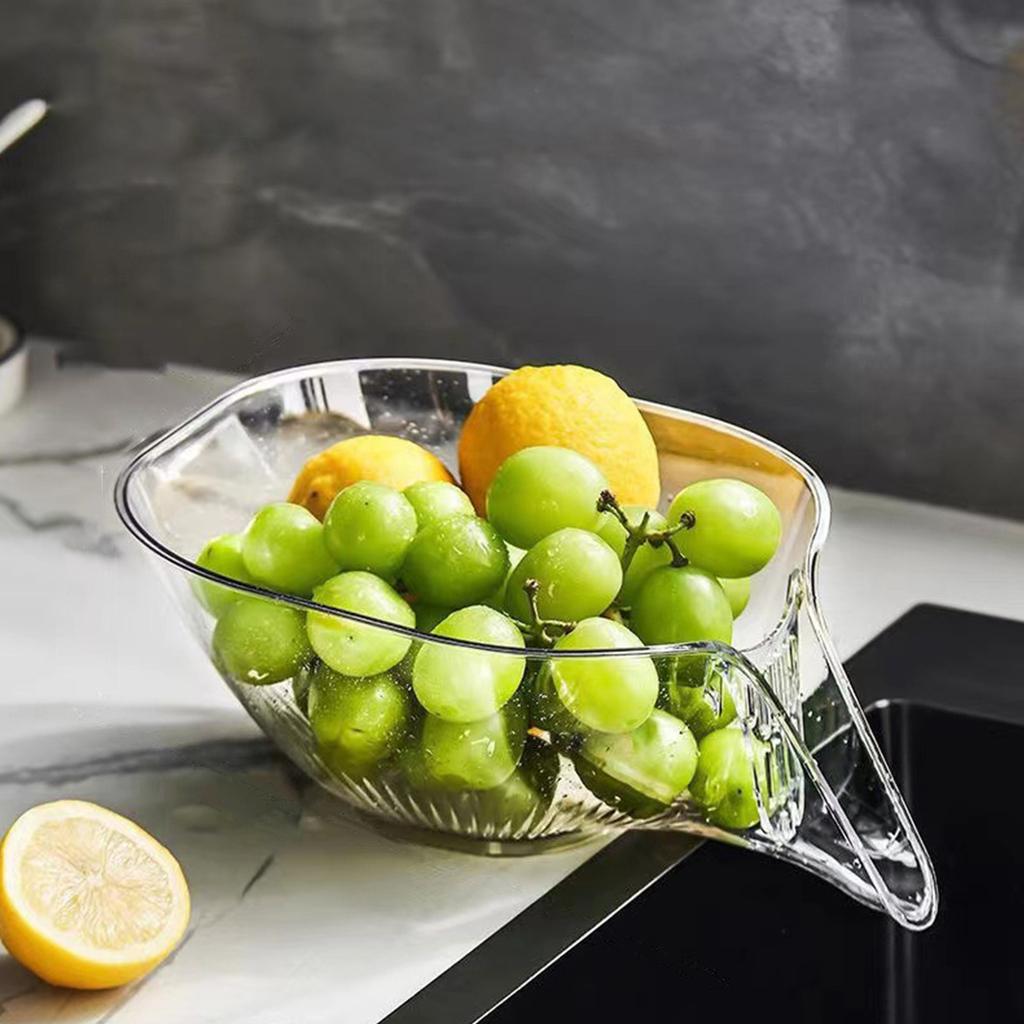 Multi-Purpose Draining Basket Kitchen Sink Drainage Basket Rice Fruit Vegetable Washing Basin Plastic Sieve Basin Supply