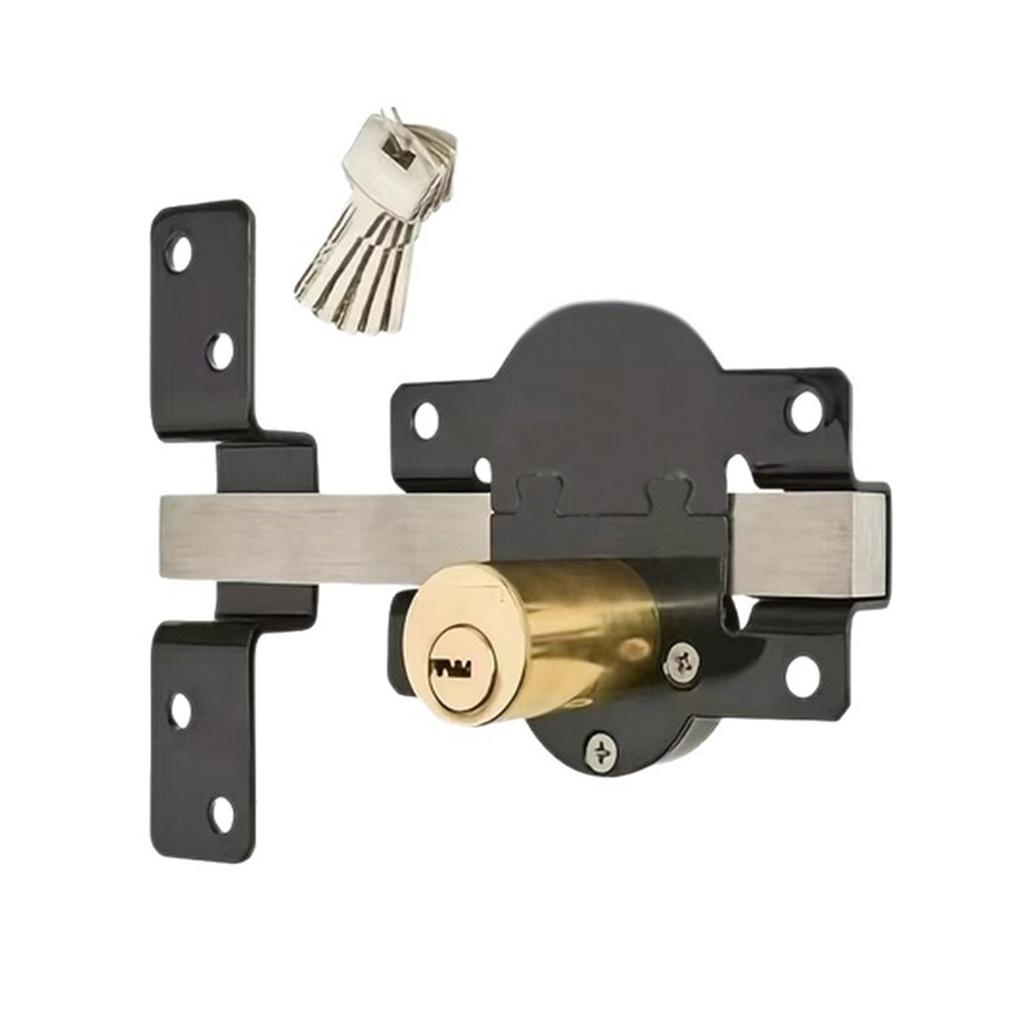 Barn Door Lock, Fence Door Lock, Double-sided Lock, 5 Keys Provided, Suitable For Wooden Doors And Metal Doors