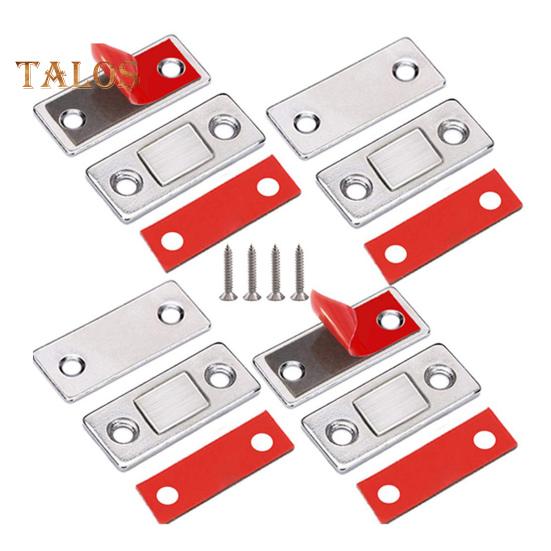 6/10/15Pcs Invisible Cabinet Door Magnet with Screw Ultra-Thin Stainless Steel No Drilling Adhesive Magnetic Drawer Closet Sliding Door Catch Latch