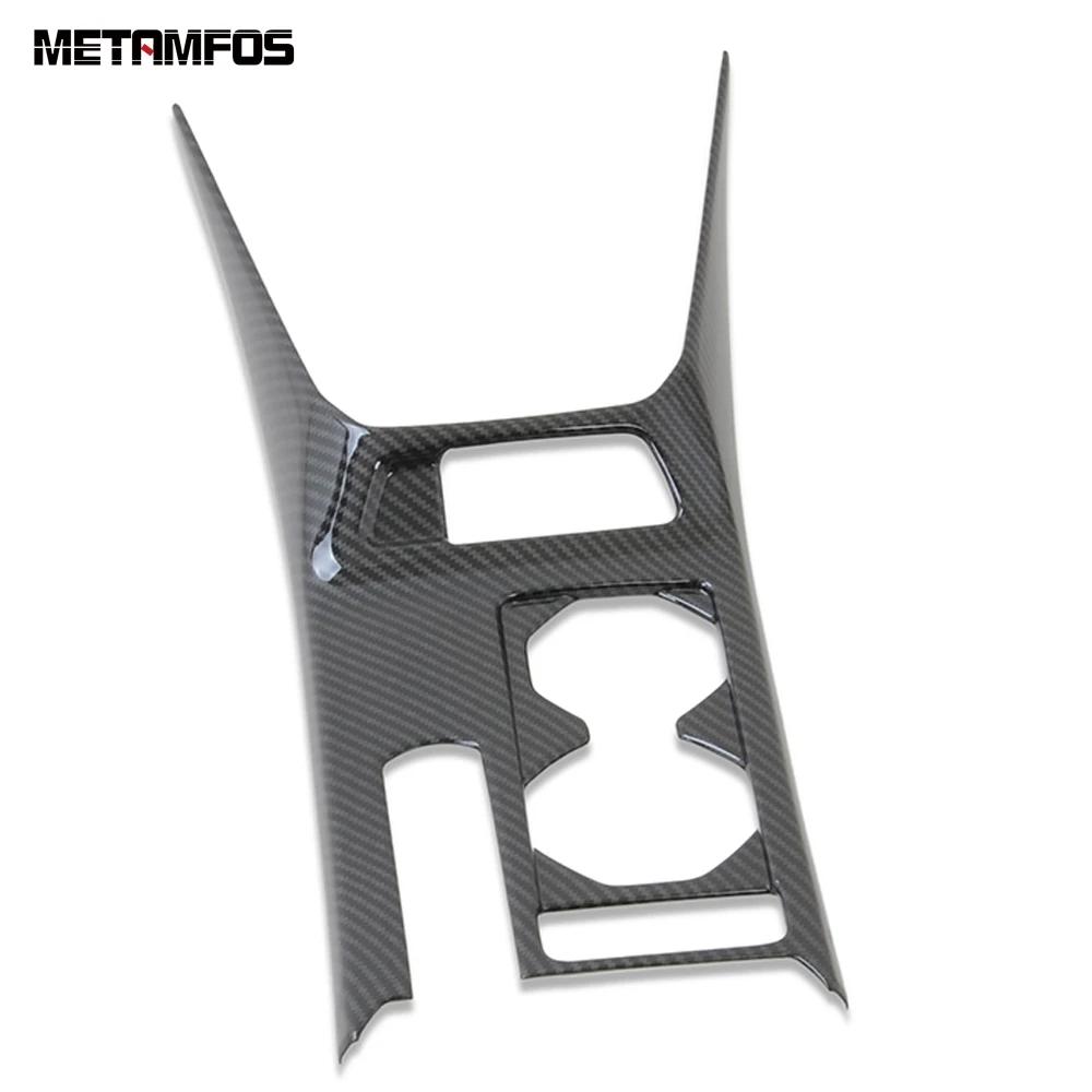 For Volkswagen VW T-Cross Tcross -2024 2025 Carbon Fiber Water Cup Holder Handbrake Cover Trim Inner Accessories Car Styling