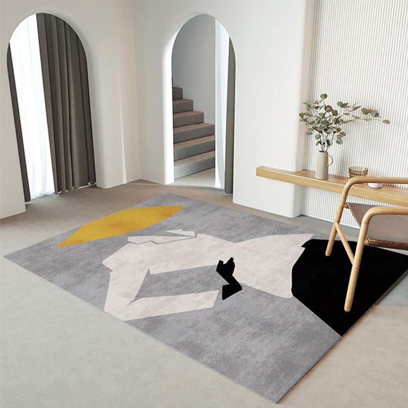 Nordic Style Abstract Living Room Large Area Carpet Simple Rugs for Bedroom Home Decoration Floor Mat Lounge Rug Hotel Carpets