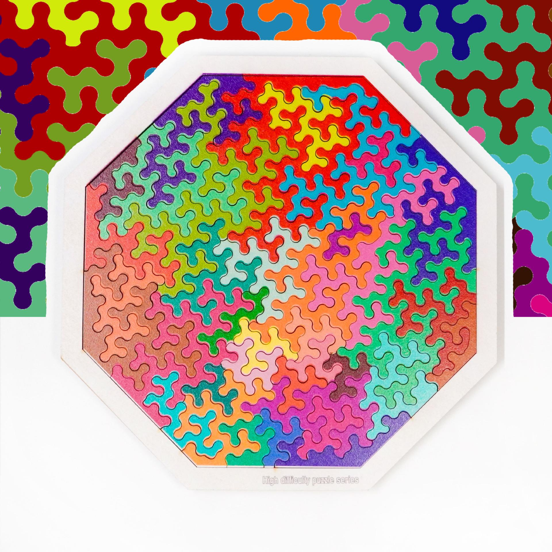 

Irregular Colorful Wooden Art Puzzle - Immersive Decompression Birthday & Educational Gift