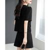 Casual Shorts Set Women Summer Small Black Short Sleeved Shirt Sets Summer