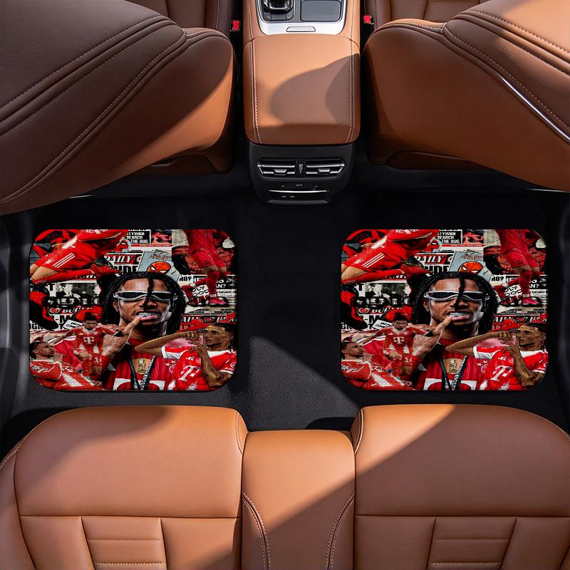 Mtdmichael Olise Black Full Coverage All-Season Car Floor Mats, XPE Non-Slip Wear-Resistant Textured Carpets for SUV Interiors
