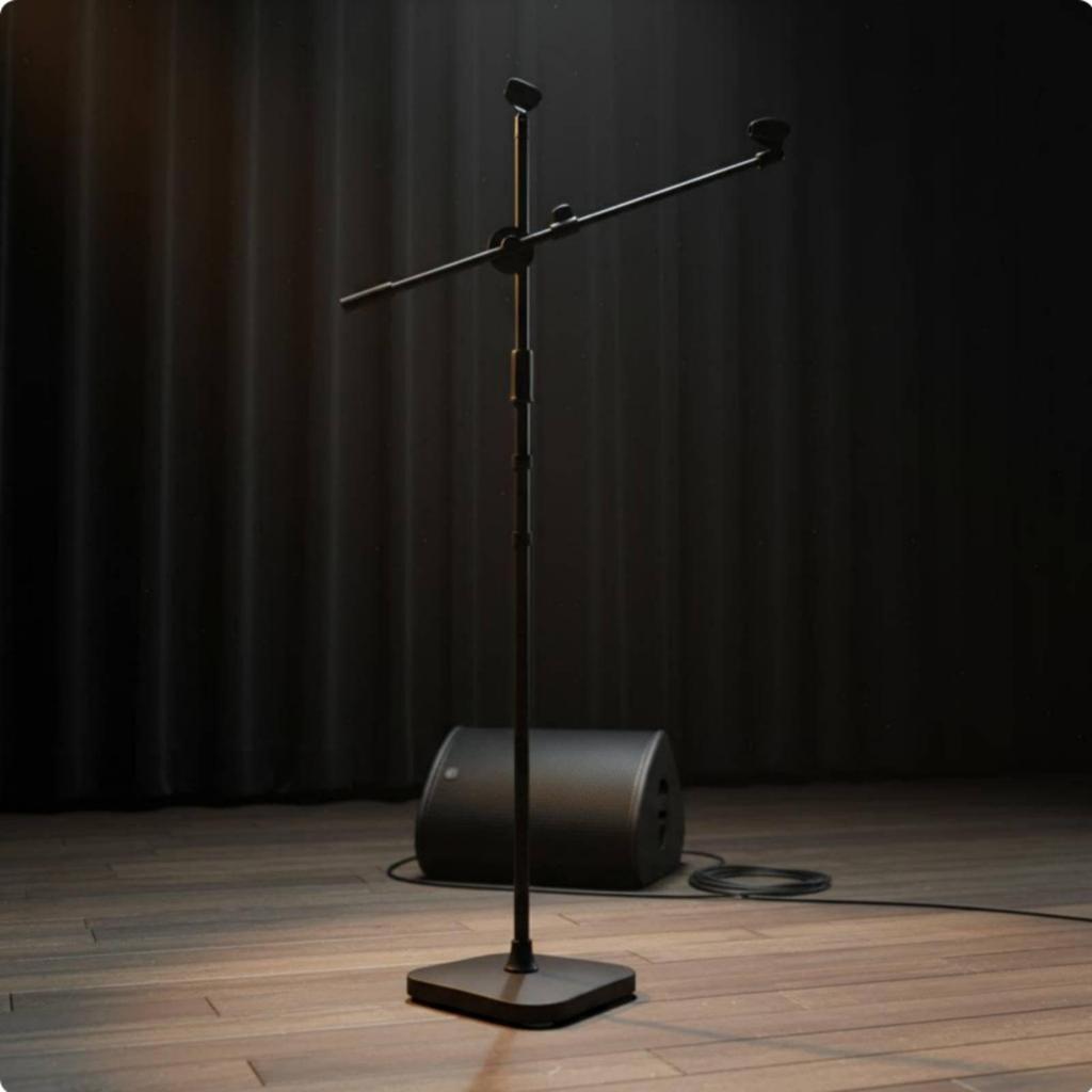 Floor Audio Capture Device Stand 360° Rotation Round Base