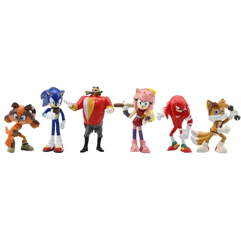Sonic The 6Pieceset Doll Anime Figure Toys 4St Generation Boom Rare Dr Eggman Shadow Pvc Toy For Children Characters Gift 4-7Cm