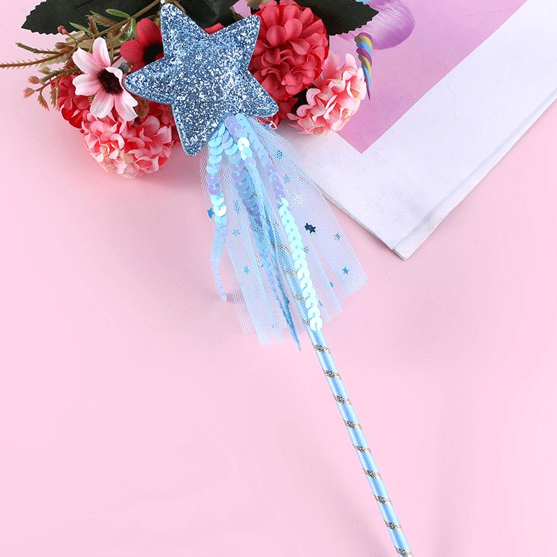 

Fairy Glitter Star Wand: Sparkling Performance Prop & Cute Toy синій