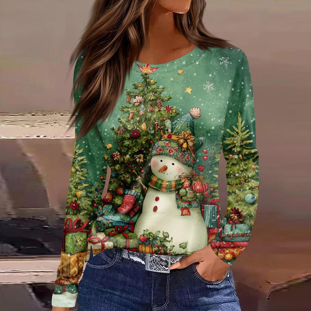 Womens's Fashion Casual Halloween Print V-neck Mid Length Pocket 3/4 Sleeve Top