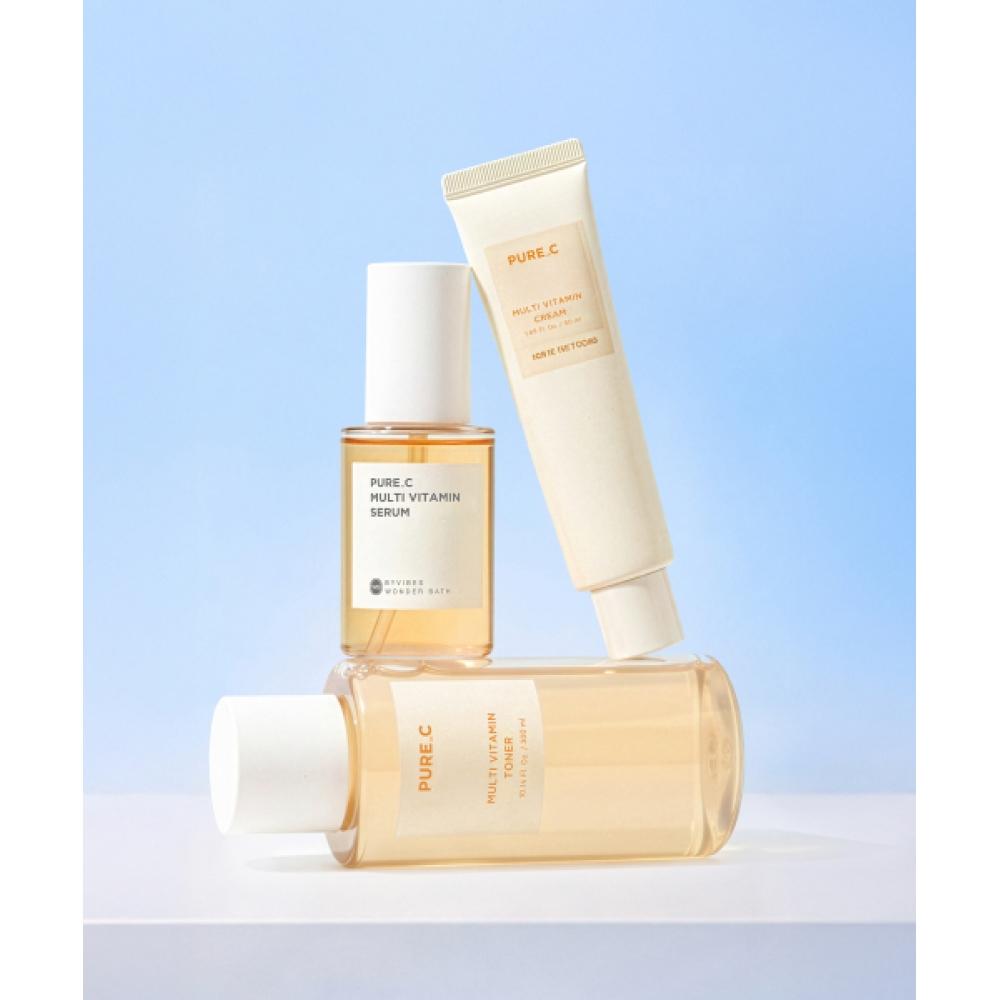 WonderBath [Vitamin Glow Full Set] Wonder Bath Pure Sea Multi Vitamin Toner+ Serum+cream NONE