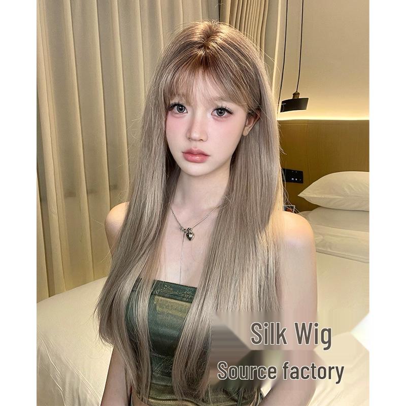 Silk Happy Women's Chocolate Gradient Wig - New Style Daily Natural Full Head Wig