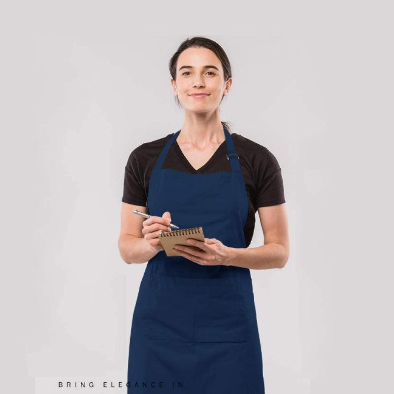 Apron with yoke-adjustable with pockets, kitchen aprons family, apron for Chef, Catering, bakery, work clothes for hairdresser