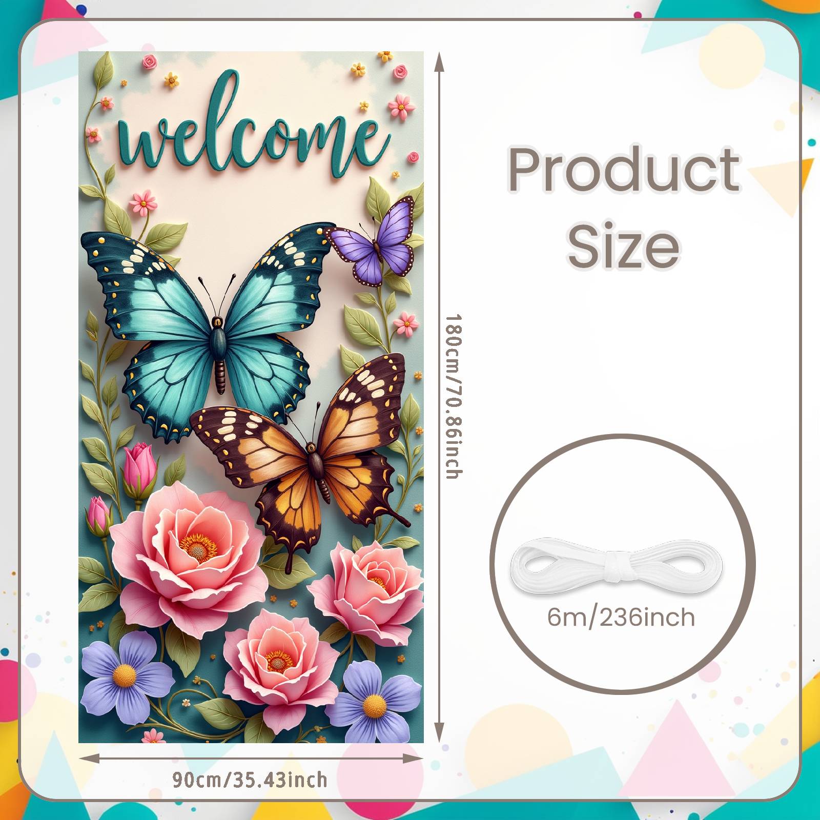 

Garden Backdrop Multicolor Flowers Welcome Banner Vintage Garden Backdrop Sunflower Accent Botanical Party Background For Party