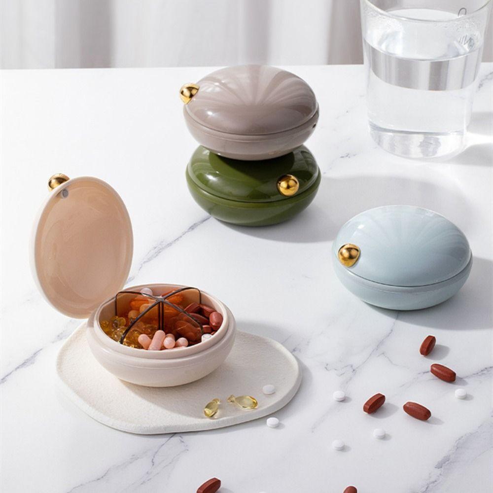 4 Grids Design Pills Storage Box Small Size Pill Dispenser Medicine Pillboxes Daily Medication