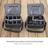 Fordable Protective Insert Partition Handle Camera Lens Bag Case Pouch (Black)