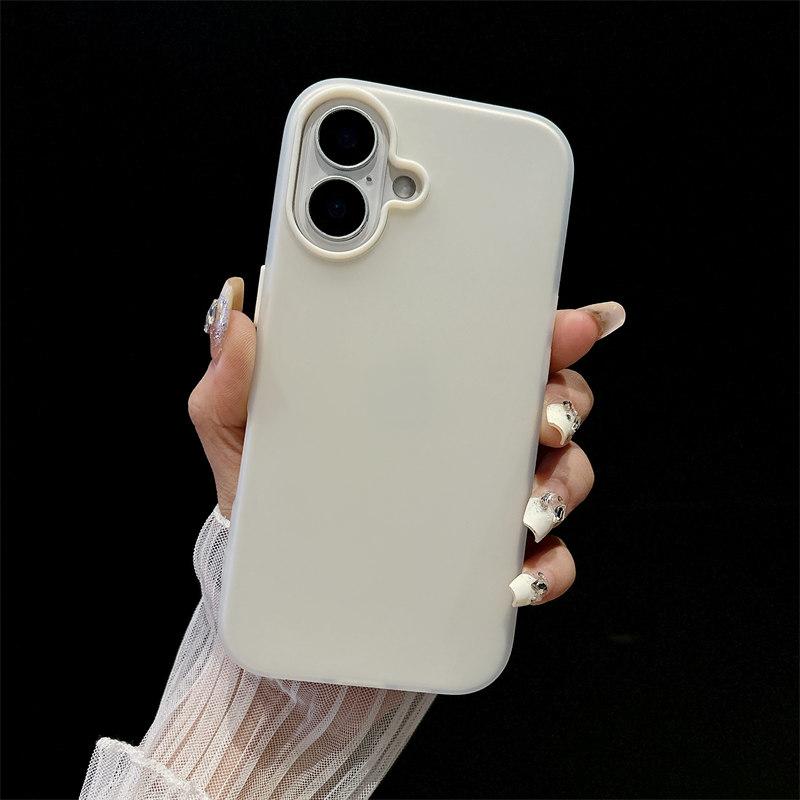 

Чехол TPU 3 в 1 Jelly Color Matte Clear для iPhone 16 Pro Max 15 Plus 14 Pro 13 12 11 PC противоударный защитный чехол для объектива тонкий прозрачный чехол для телефона iPhone 16 Pro Max белый