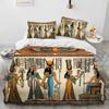 Egyptian Mythology Pharaoh Hieroglyphics Bedding Set Duvet Cover Bed Set Quilt Cover Pillowcase Comforter King Queen Size