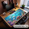 Fish Ocean Theme Custom Mouse Pad Personalized With Name Text Customized Desk Mat For Office Home Decor