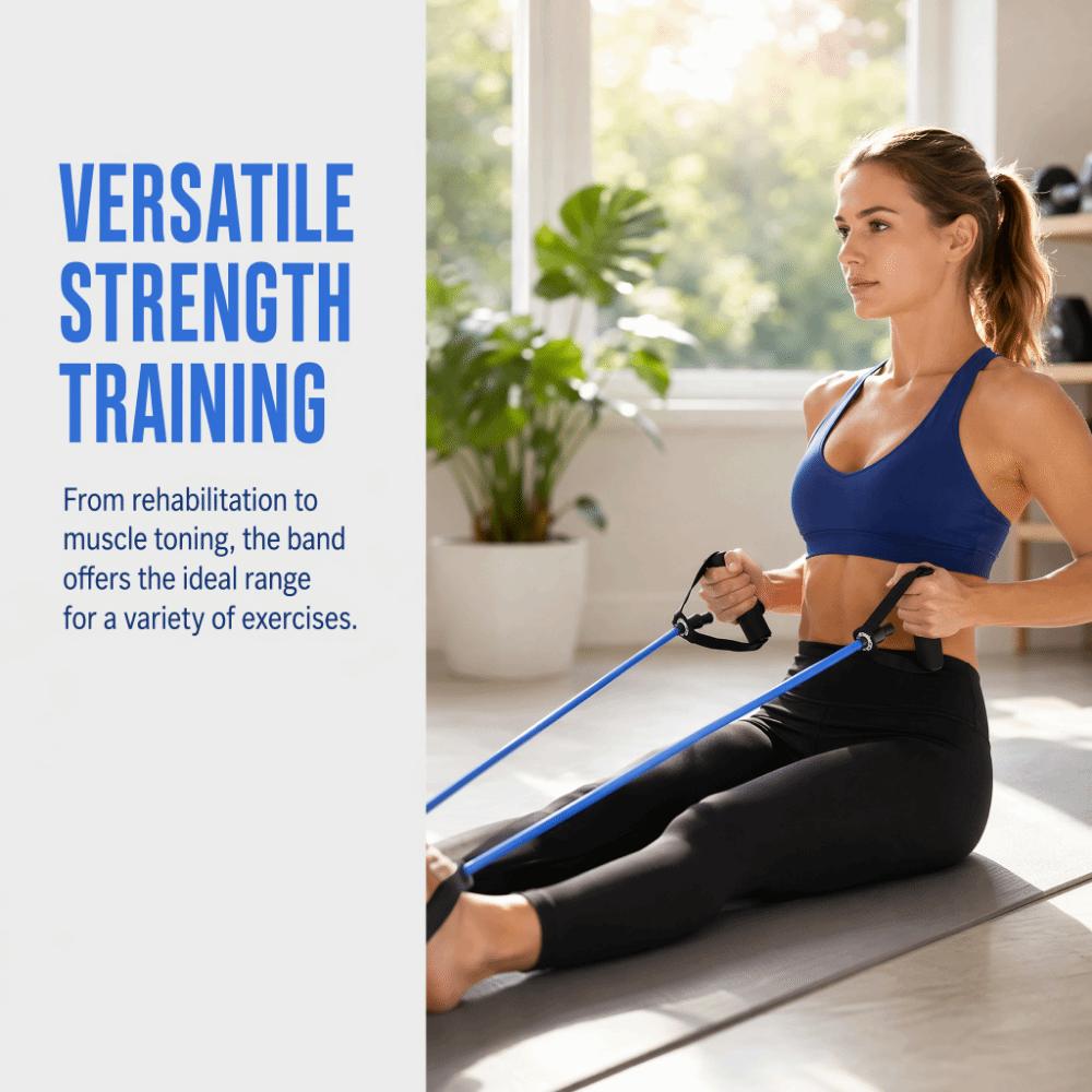 2PCS Elastic Material Exercise Band 25LB Resistance Band Gym Training