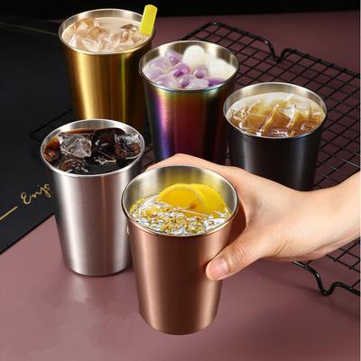 230/350/500ml Edelstahl Bierbecher Haushalt Büro Bar Wasser Milch Becher Küchengeschirr Getränke Kaffeebecher Tee