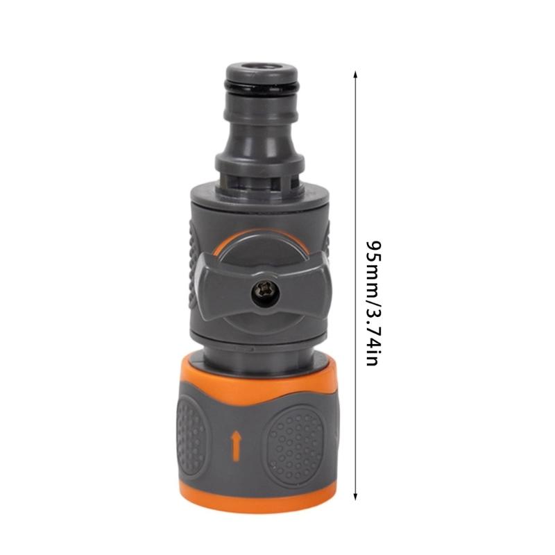 Garden Hose Pipe Tube Quick Release Valved Connector with Control Valved Extender Hose End for Horticultural Irrigation