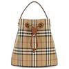 Burberry Polyurethane Bucket Bag Handbag Small Women's Beige & Black 81004901