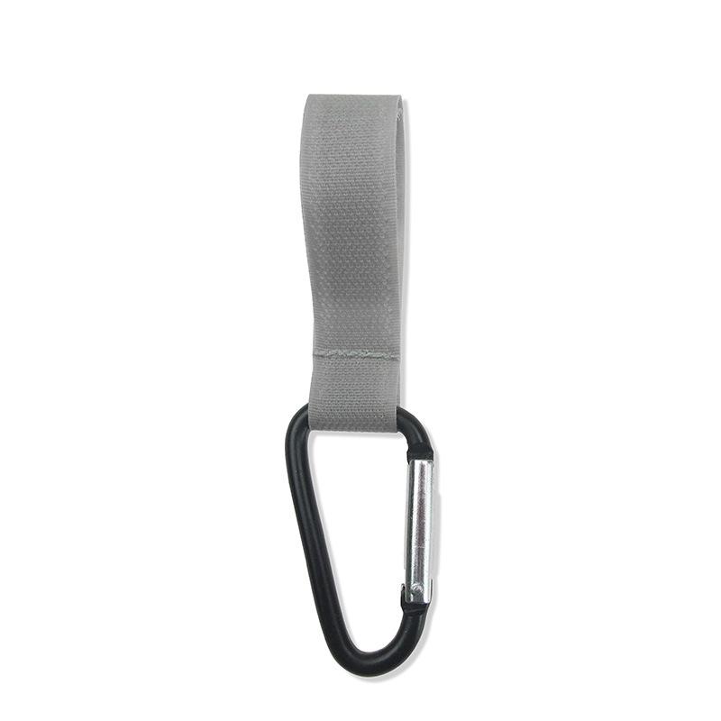 Metal Carabiner Stroller Hook with Nylon Velcro for Mummy Bags