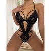 New Sexy Hollow Lace Suspender Bare Shoulder One-piece Erotic Underwear Set