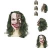 Horror Latex Clown Mask With Big Eyes For Cosplay And Scary Parties