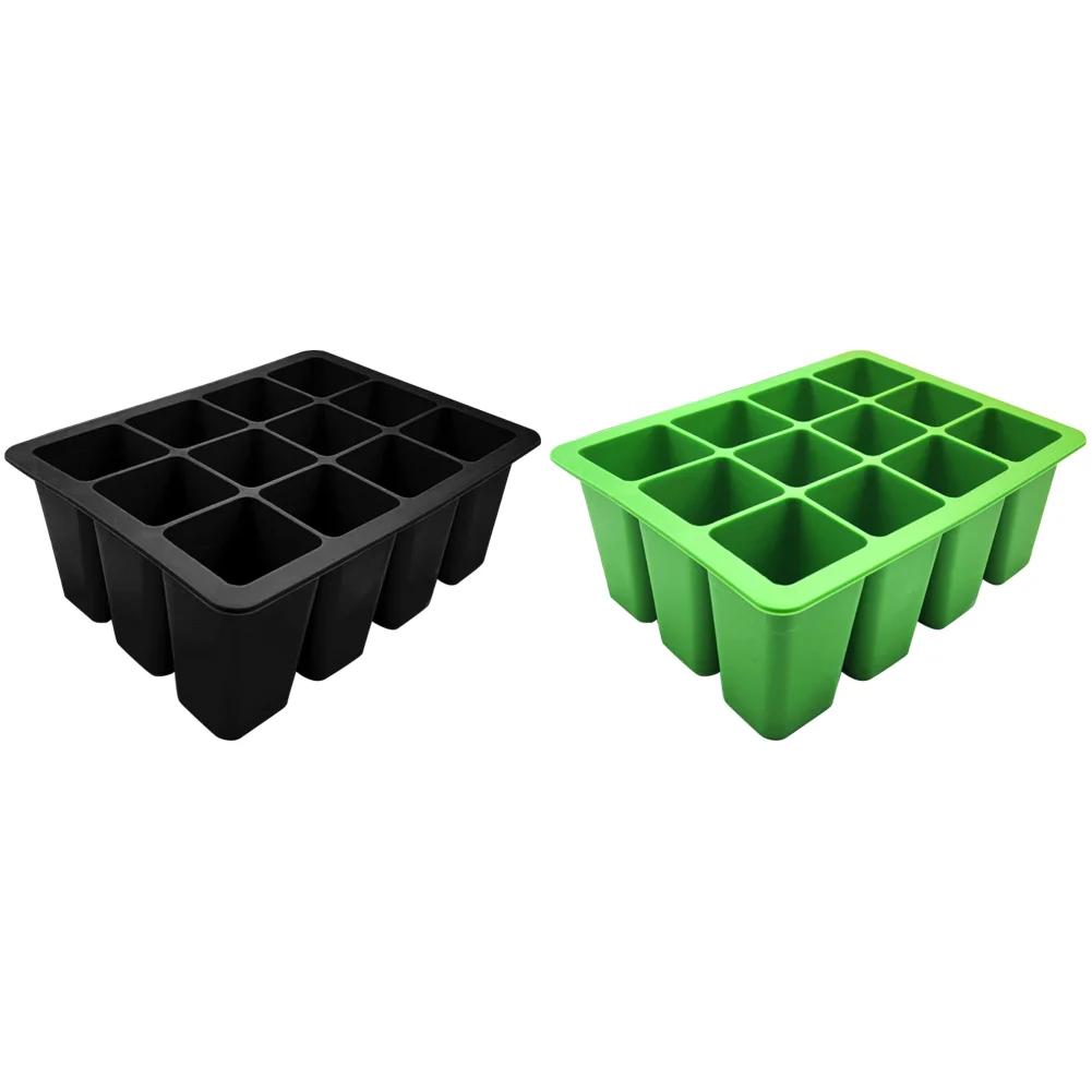 3-1PC Silicone Seed Trays 12 Holes Cell Propagator Growth Thickening Seedling Start Growth Tray For Greenhouse Seed Starter Tray