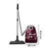 Aspirateur à sacs rowenta ro3969ea 3l 750w easy brush bordeaux argent - rowenta - sec - 3l - secteur