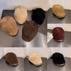 Corduroy Flat Autumn Beret Hat Cap For Lightweight Breathable Gift Commuting