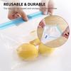 30PCS Vacuum Food Storage Bag Reusable Vacuum Sealer Bags 3 Sizes with 1 Hand Pump 4 Cooking Clips 4 Sealing Clips   Bags for Vegetable Fuit M