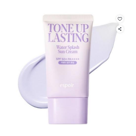 espoir Water Splash Tone-Up Lasting Sunscreen SPF50+ PA++++ Brightening UV Protection Base 50ml