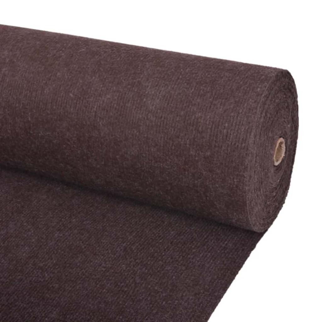 Brown Runner Rug 1.2 x 10 m Polyester