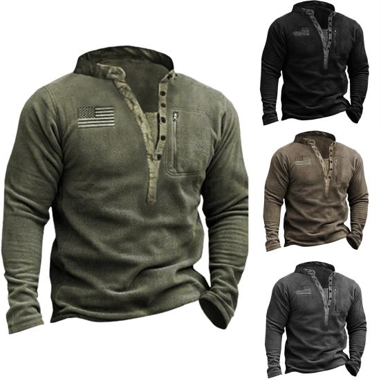 

Мужская осенняя верхняя флисовая теплая повседневная осенняя толстовка на молнии на молнии для работы