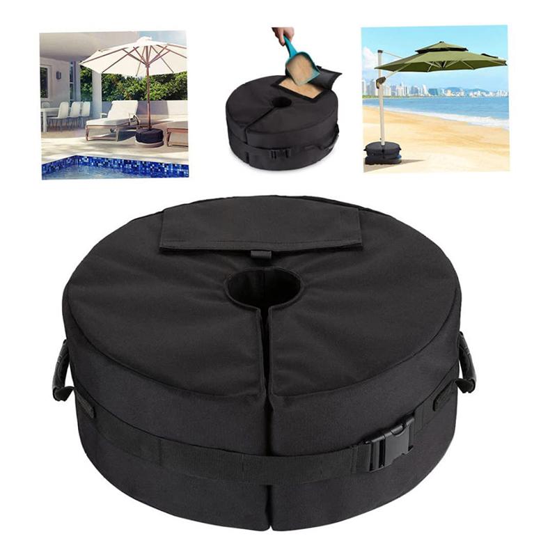 Outdoor Parasol Sand Weight Base, Windproof Fillable Sandbag for Patio Umbrella Fixing