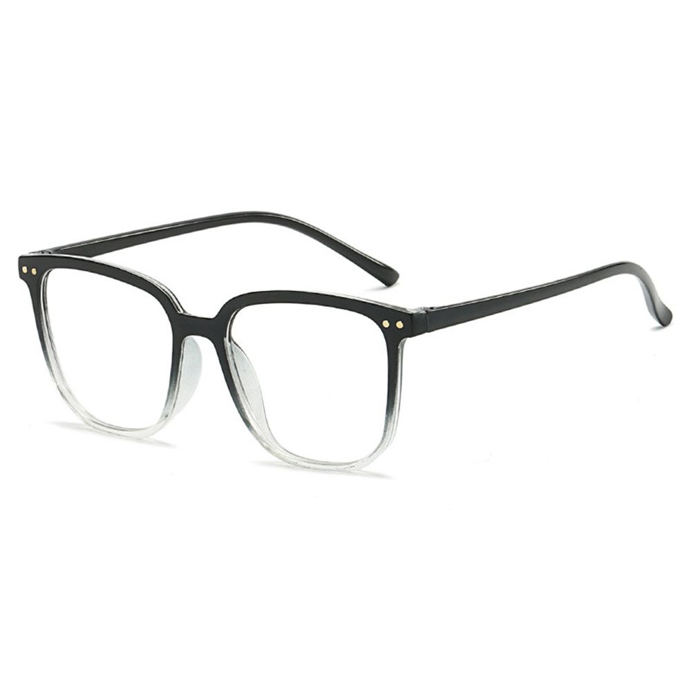 Transparent Black and White Gradient Eyeglass Frame Super Light Big Face Slimming Small Face