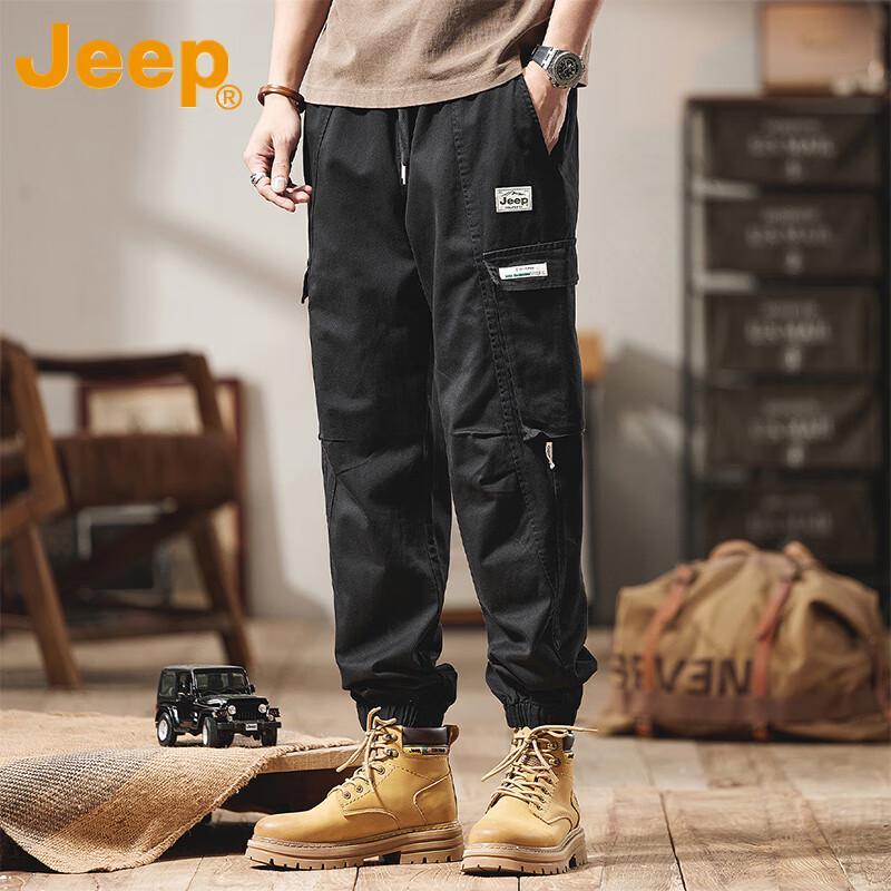 JEEP Men's American Style Heavyweight Loose Fit Cargo Pants