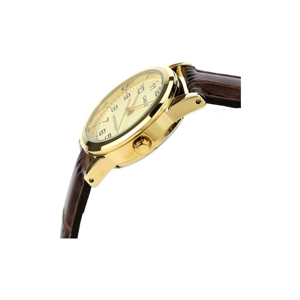Casio Cheap Casio Standard Quartz Women's Wristwatch LTP-V001GL-9B Gold Tone Stainless Steel Band