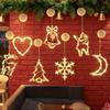 Indoor Christmas Lights with Snowman, Tree, Bells, Star Ornaments & Suction Cup for Holiday Windows